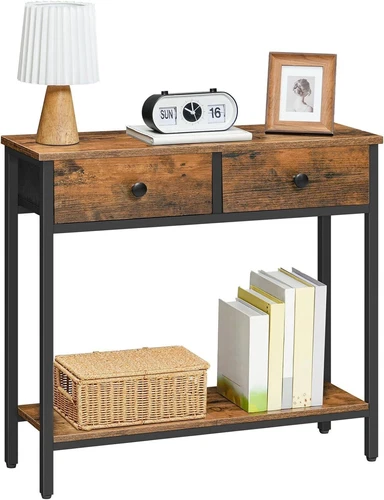 HOOBRO Konsolentisch Beistelltische mit Ablage Sofatisch Flurtisch Sideboard - Bild 34 von 43