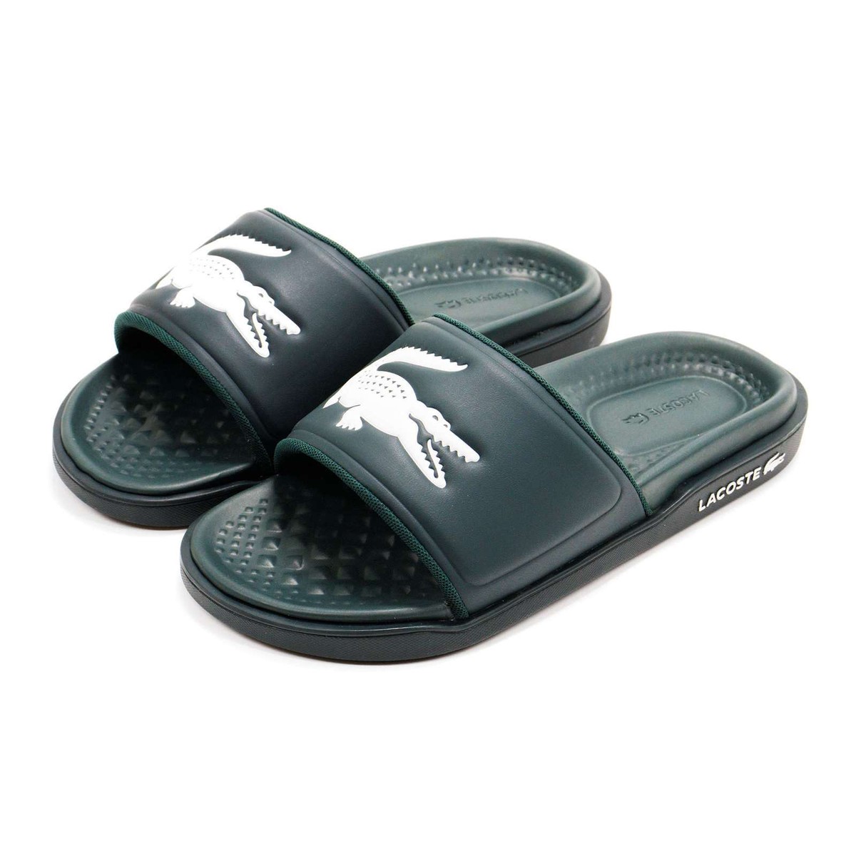 Lacoste Mens Croco Dualiste 0922 Slide Open Toe Strap Sandals | eBay