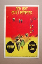 Red Hot Chili Peppers Concert Tour Poster 1991 Cow Palace San Fran Nirvana -----