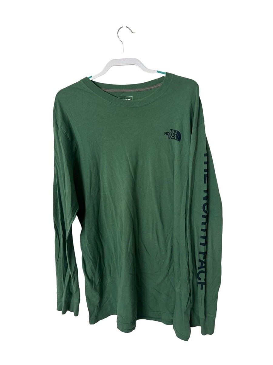 North Face sz XXL standard fit green crew neck t-shirt mens | eBay