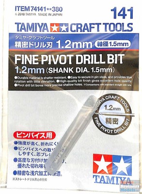 TAM74141 Tamiya Fine Pivot Drill Bit - 1.2mm (Shank 1.5mm)