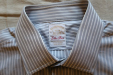 NEW Brooks Brothers Golden Fleece cotton shirt Gray/White stripes NWT 195 USA