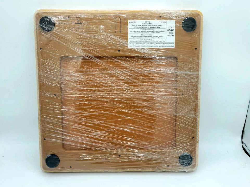 Báscula de plataforma digital Homedics SC-449 en bambú natural Foto 2 de 4