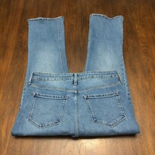 Old Navy Flare Ankle Denim Sz 8 Tall Medium Wash Secret Slim Pockets Blue Jeans