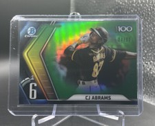 2022 Bowman CJ Abrams Scouts Top 100 SSP Limited Green Refractor #d 04/99 RC