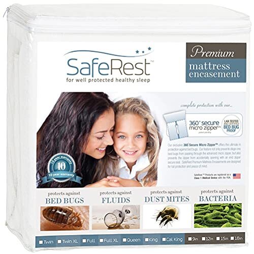 Zippered Mattress Protector - Premium 15-18 Inch Waterproof Mattress Cover fo...