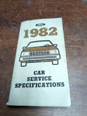 1982 Ford Mustang Thunderbird Specifications Mark VI Town Car Book
