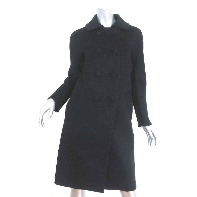 PRADA*Double-breasted cloth peacoat ウールコート*送料込 Prada Double Breasted Coat Black Wool-Angora Size 40 | eBay