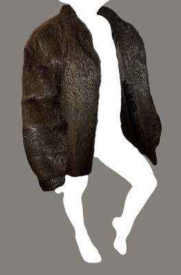 RARE YSL Yves Saint Laurent Fourrures Long Hair Beaver Fur Coat