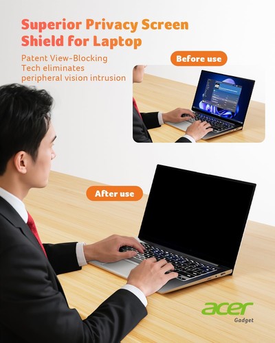 Acer 2-Pack Laptop Privacy Screen for Laptop 14 Inch 16:9, Magnetic & Removable - Picture 3 of 6