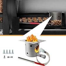304 Stainless Steel Fire Burn Pot and Hot Rod Ignitor Kit for Traeger Pit Boss