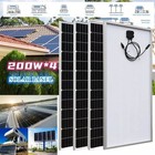 800W 12V Solarpanel Solarmodul Monokristallin Photovoltaik Solaranlage 200 Watt