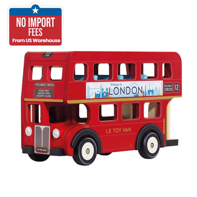 アンティーク LONDON BUS TOY Le Toy Van London Wooden Bus Red Double Decker Eco Friendly Toy