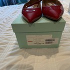 Aquazzura Red Patent Leather Pointed Toe Ankle Strap Buckle Flats EU 40 — photo 3