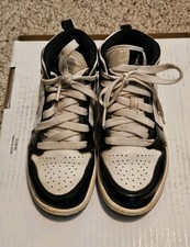 Nike Air Jordan 1 Mid SE PS Shoes Kids SZ 1Y Black/Metallic Gold BQ6932-007