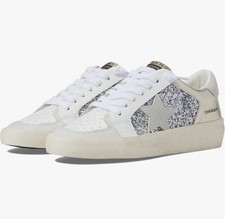 VINTAGE HAVANA Womens Libby 1 Metallic Sneakers Shoes - Gold Silver White 7.5