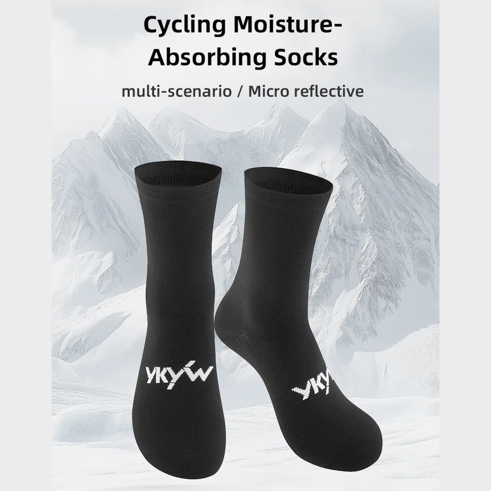 YKYW Racing Ciclismo Calcetines Transpirables Absorbentes de Humedad Correr Deportes Calcetines Foto 2 de 4