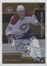 2001 ITG Be A Player Signature Series Gold Vault Black Gino Odjick #137 Auto 1a6