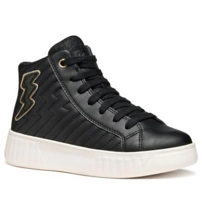 Geox Mikiroshi Girls' Black Fashion Sneakers Casual J56DVE000BCC9999
