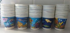 NO BOX Vintage Dixie Cups Funky Fish 127 ct 3 oz 90s Kids Prop Stage