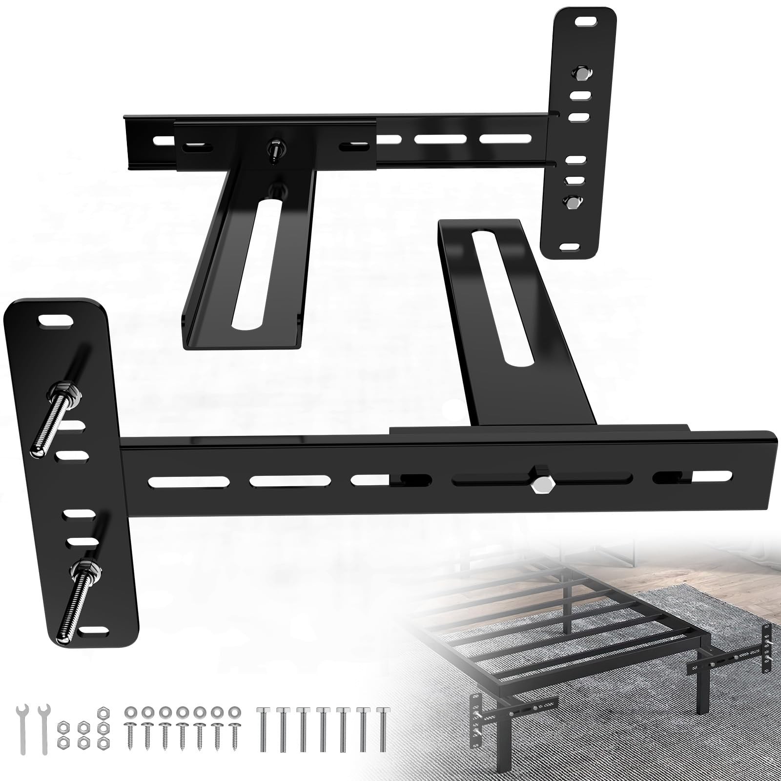 Universal Bed Headboard Brackets, Adjustable Bed Base for Tw