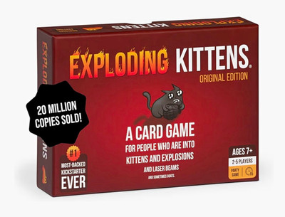 Exploding Kittens Original Edition Card Game, Strategy, 2-5 Players, Ages 8-11