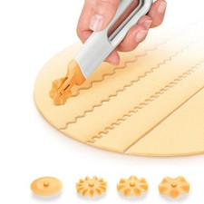 Cortador de rodillos masa galletas pastel artesanal para pizza pastelería celosía alta calidad