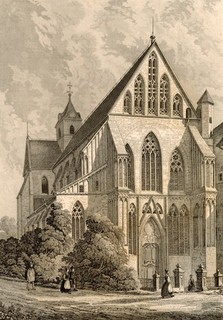 Salem Kloster Kirche Hist. Ansicht Orig. Stahlstich um 1845 Lange Darmstadt