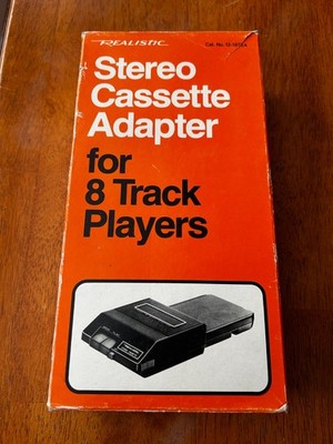 Vintage REALISTIC Stereo Cassette Adapter for 8-Track Players - Perfect Cond.