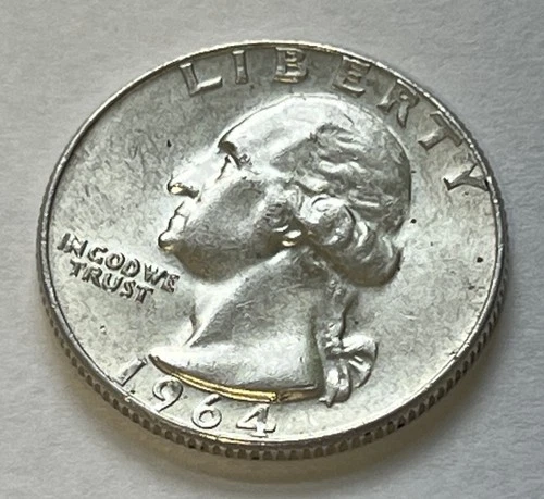1964 Washington SILVER Quarter BRILLIANT UNCIRCULATED !!Great Details/Luster!!