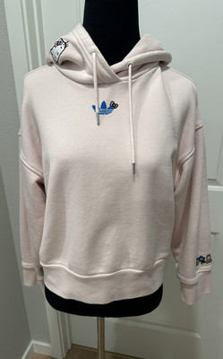 Pale Pink Adidas X Hello Kitty Sanrio Crop Hoodie Sweatshirt Small