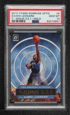 2019 Donruss Optic T-Minus 3 2 1 Holo Prizm Kawhi Leonard #5 PSA 10 GEM MT oh4