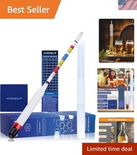 Triple Scale Hydrometer, Alcohol Hydrometer for Wine, Mead, Kombucha Beer, ...