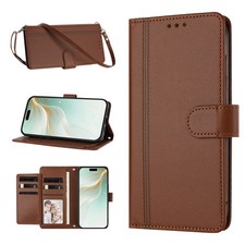 9 Cards Crossbody Wallet Case For iPhone Samsung Honor Flip Stand Leather Cover
