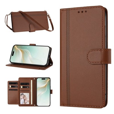 9 Cards Crossbody Wallet Case For iPhone Samsung Honor Flip Stand Leather Cover