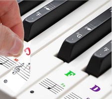 Piano Keyboard Stickers, Piano Notes Guide for Beginner for 88/76/61/54/49