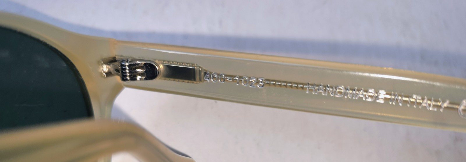 Kolo 400-1023 Round Honey Frame Grey Lens Sunglasses Handmade Italy 50mm