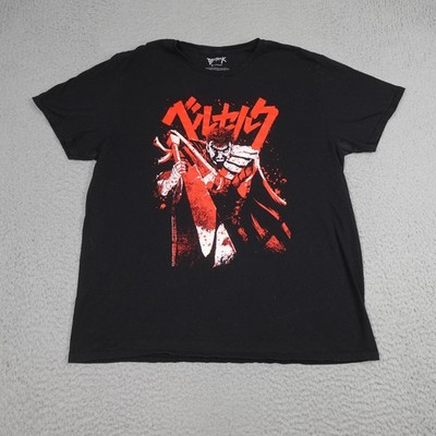 Berserk Shirt Mens XL Black Crunchyroll Anime Manga Guts Graphic Tee Japanese