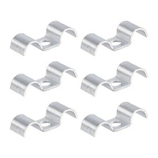 6Pcs Stainless Steel Double Line Clamp 10 mm / 3/8 Inch Auto Fuel Lines Clips,