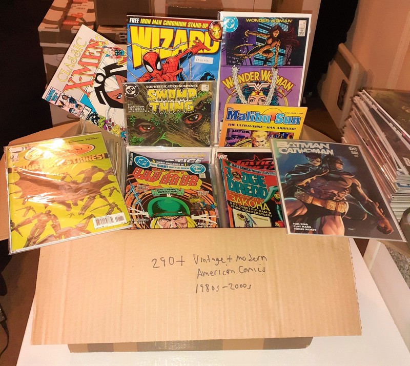 290+ Huge VINTAGE COMICS lot 1980s-2000s Batman Superman Wizard Judge Dredd