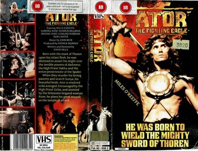 ATOR THE FIGHTING EAGLE (1) / ORIGINAL UK VIDEO SLEEVE / THORN EMI VIDEO LABEL