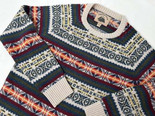 O'Hanlon Mills Multicolored Fair Isle Sweater Men’s Medium Lambswool Blend