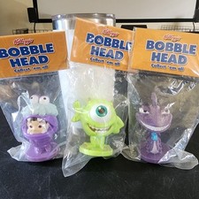 2002 Monsters Inc Kelloggs Cereal Bobble Heads - Boo, Mike, Randall