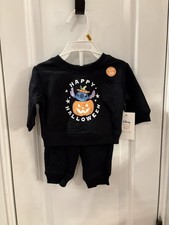 Baby Jumping Beans Disney's Stitch Halloween 2 piece Set Crew Pant NB NWT