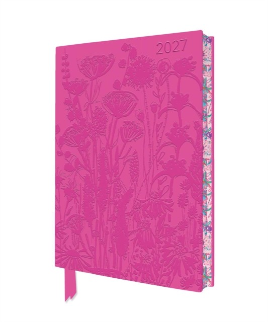 Lucy Innes Williams: Pink Garden House 2027 Artisan Art Vegan Leather Diary Planner - Page to View with Notes: Original Flame Tree Publishing DIN ... künstlerisch gestalteten Buchschnitt - Image 4