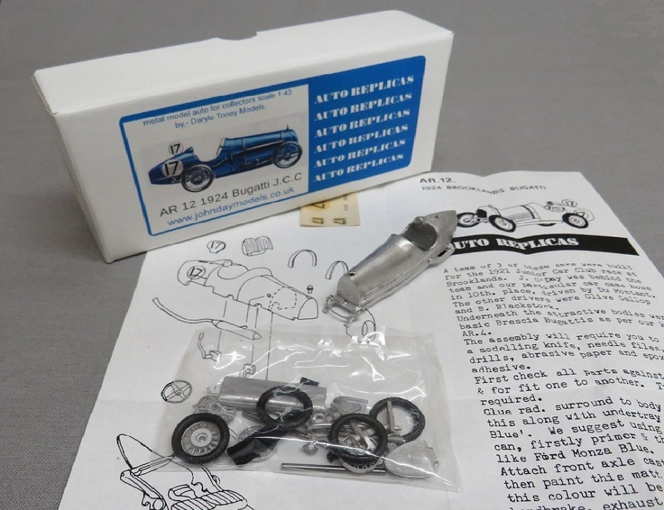 1:43  AUTO REPLICAS   A.R.  12    1924 BUGATTI J.C.C.    WHITE METAL KIT - Image 4 of 4