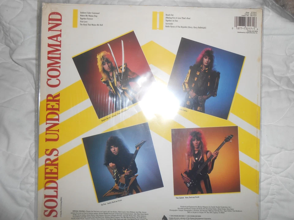 STRYPER~"SOLDIERS UNDER"~ORIG. 1985~HAIR METAL~HEAVY METAL~12'~LP~33rpm~M- - Image 3 of 3