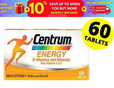 New Centrum Energy B-Vitamins and Minerals+Vitamin C & E  60s ( 1 BOX )