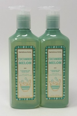 2 NEW Bath & Body Works Cucumber Melon Cleansing Gel Hand Soap 8 fl oz