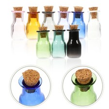  9 Pcs Bocaux En Verre Colorés Mini Bouteilles Petit Avec Couvercle Couvercles